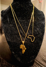 Load image into Gallery viewer, Ghana Gold-Plated Africa Pendant Necklaces