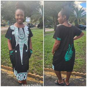 Nigerian Hand-Painted Shift Dresses