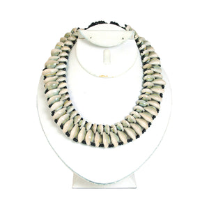 Double Cowry Shell Choker