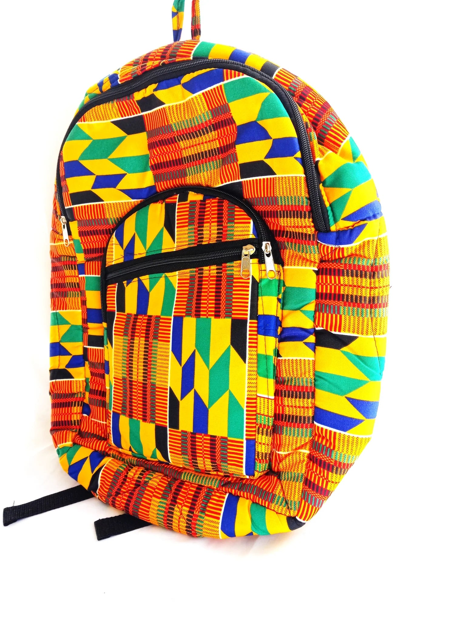 Ankara 2024 Backpack| Kente print Backpack| Handmade Backpack| Going in Circles Backpack| Large Full Size Backpack