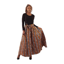 Load image into Gallery viewer, Ankara &#39;Orange Petals&#39; Maxi Skirt