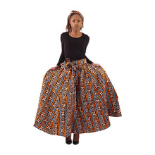 Load image into Gallery viewer, Ankara &#39;Orange Petals&#39; Maxi Skirt