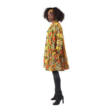 Load image into Gallery viewer, Kente Print Long-Sleeve Button Poncho