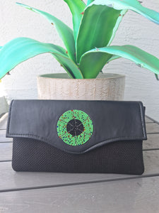 Kenyan Vegan Leather Clutch - Black