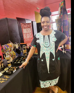 Nigerian Hand-Painted Shift Dresses