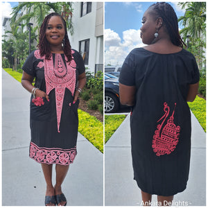 Nigerian Hand-Painted Shift Dresses