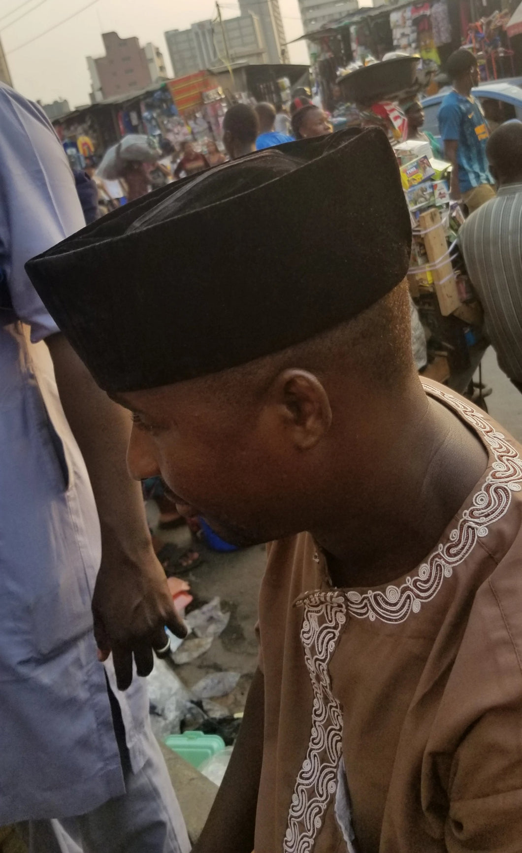 Black Velvet Kufi (African Cap)