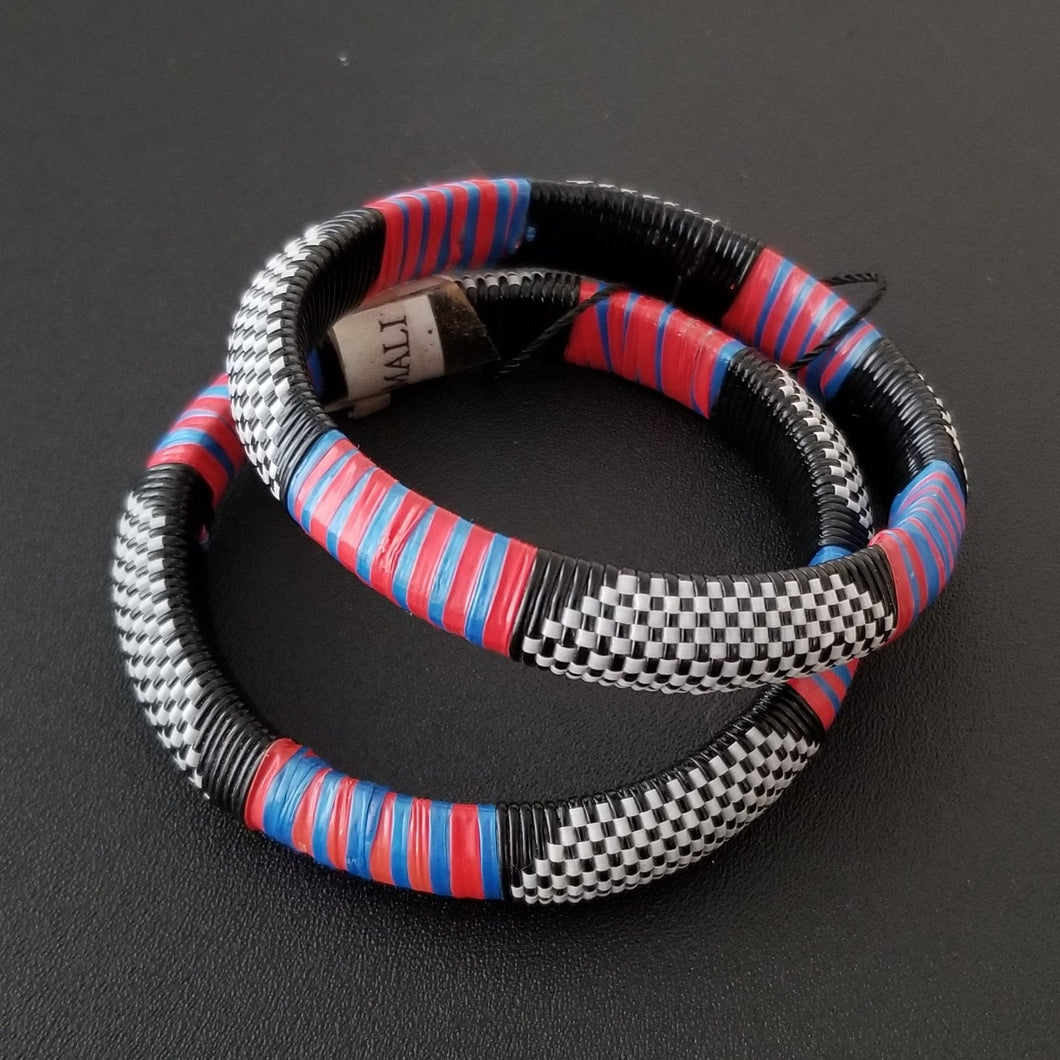 Assorted Mini Tuareg Recycled Plastic Bracelet Sets – Ankara Delights