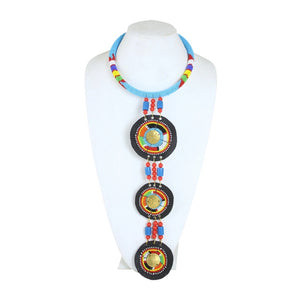 Maasai Triple Pendant Necklace