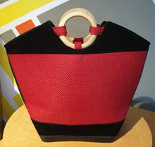 Load image into Gallery viewer, *Restock* Leather Kenyan Handbag - Red/Black