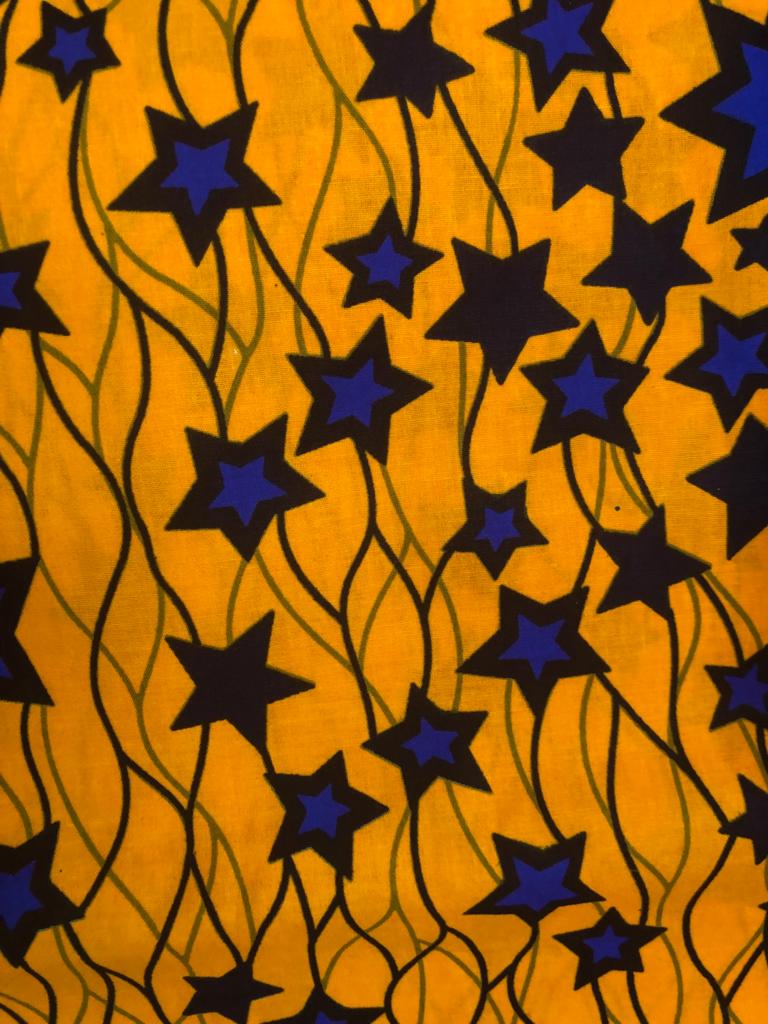 Blue ankara clearance fabric