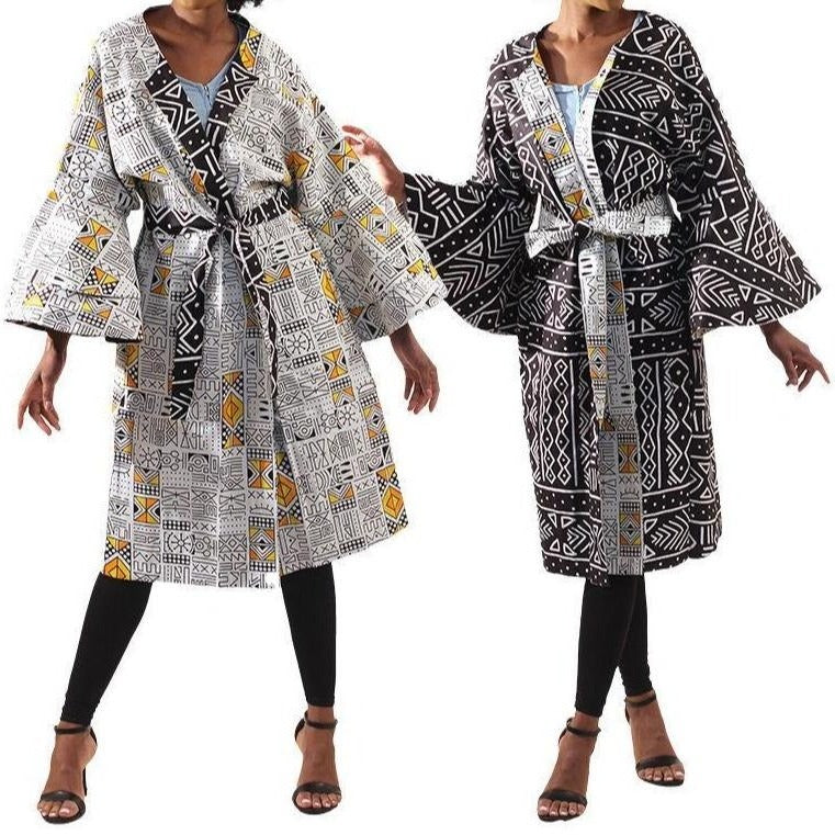 Kimono jacket kimono dress African print jacket Cover up Wrap dress Bat -  Afrikrea